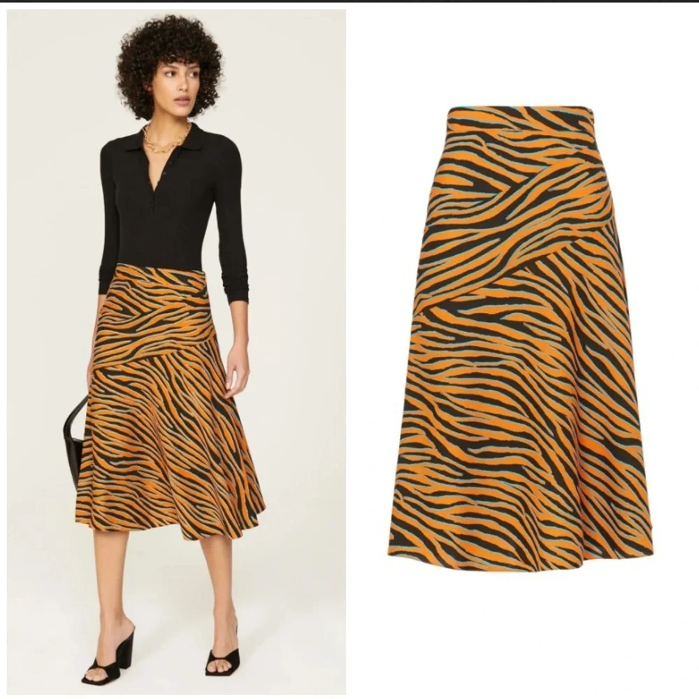 Diane Von Furstenberg Lilo Zebra Print Skirt size 6
